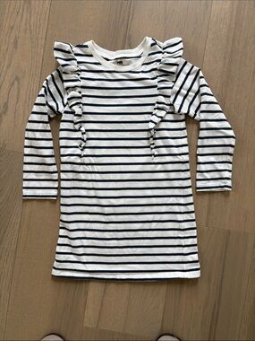 Tea Collection Navy and White Striped Dress